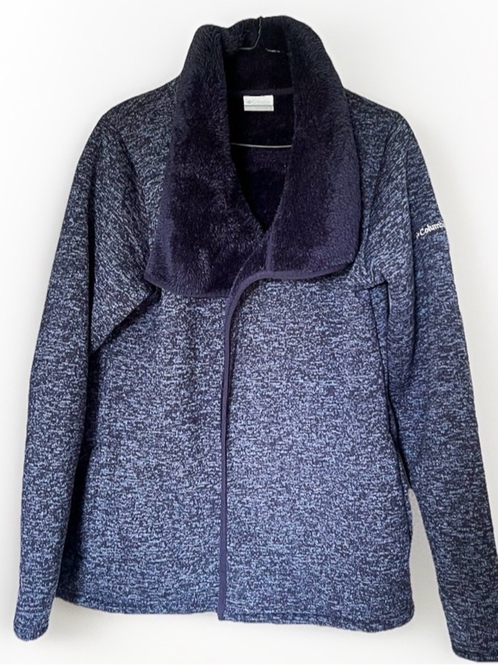 Columbia Women's Large Navy Shawl-Collar Teddy Jacket